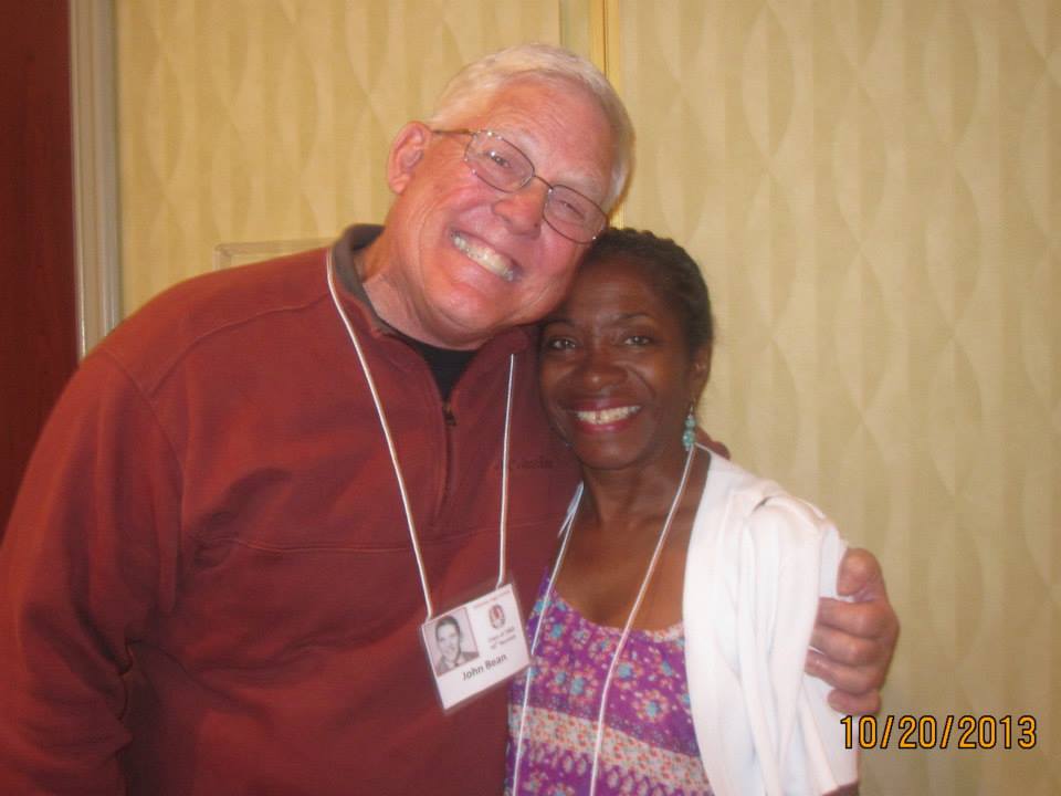 John Bean and Erni Troupe Frazier.  This picture was taken at the Farewell Breakfast on Sunday.  Since few pictures were taken at the breakfast, a separate section was not created.  There were about 84 attendees at the breakfast.