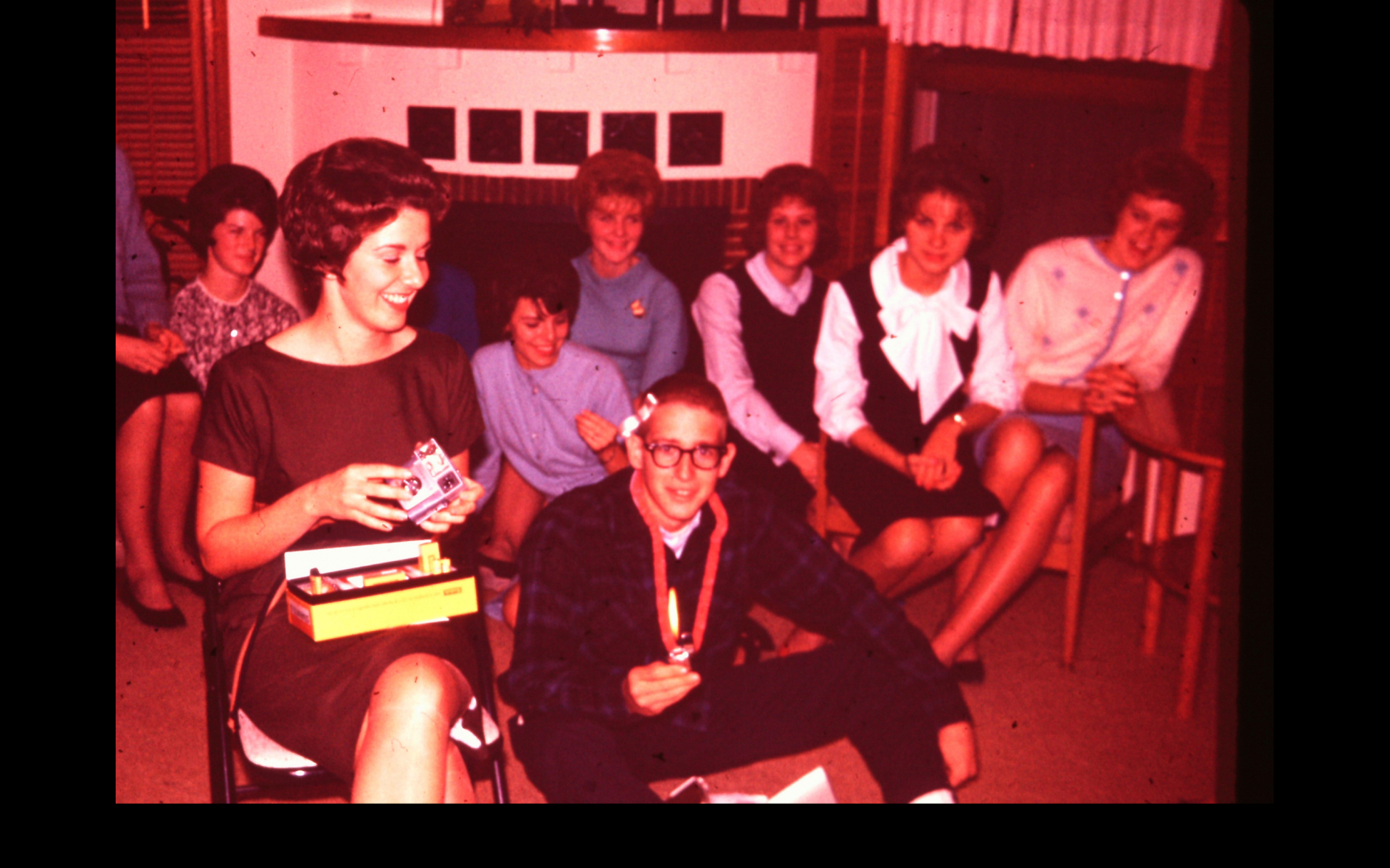 The classmates that I think can be identified are from L to R: Barbara Pullman, Margaret Narky, Donna Brown, Kay Anderson-Wiebe.  Kent Pullman is sitting on the floor.